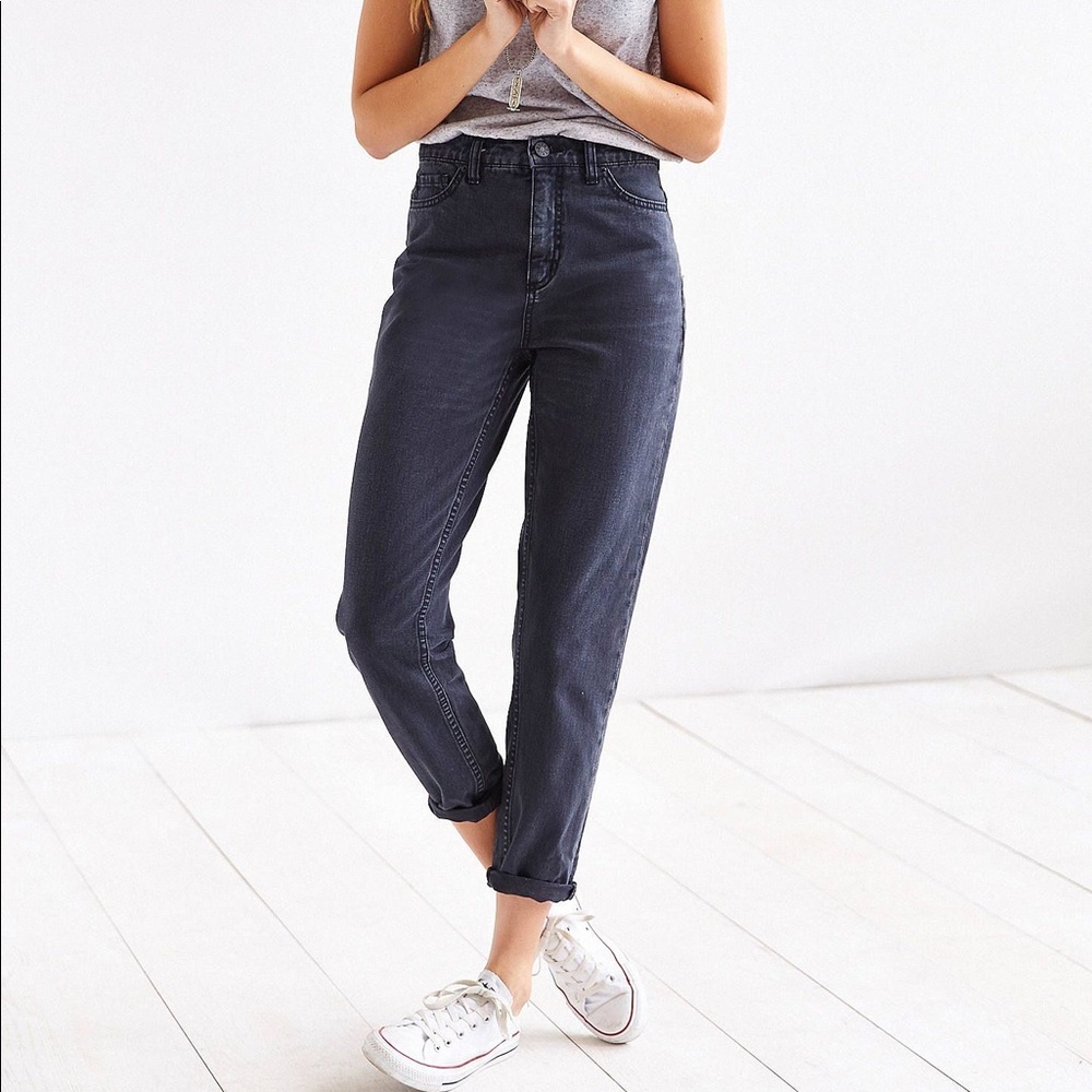 BDG Washed Black Mom Jeans